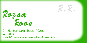 rozsa roos business card